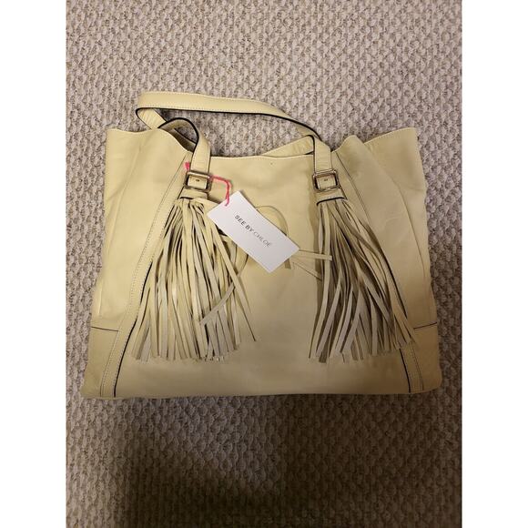 See By Chloe Pale Yellow Leather Shoulder Bag With Dust Bag - Picture 8 of 8